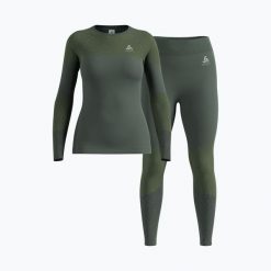 Komplet bielizny termoaktywnej damskiej ODLO Fundamentals Performance Warm. Szare bielizna sportowa Odlo, bez wzorów. Za 369.99 zł.