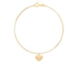 Bransoletka z sercem 1 cm ze złota próby 585. Żółte bransoletki Lilou, złote. Za 1,466.00 zł.