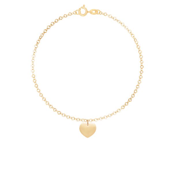 Bransoletka z sercem 1 cm ze złota próby 585. Żółte bransoletki Lilou, złote. Za 1,466.00 zł.