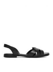 Lasocki Sandały CEO-WI23-RUPIA-14 Czarny. Czarne sandały Lasocki, bez wzorów, ze skóry, bez obcasa, na płaskiej podeszwie, bez zapięcia. Za 159.99 zł.