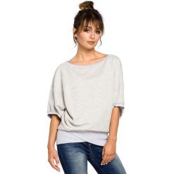 Be Wear Bluzka w kolorze jasnoszarym rozmiar: L/XL. Szare bluzki Be Wear, l, bez wzorów, bez kołnierzyka, bez ramiączek. Za 113.45 zł.