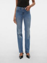 Vero Moda Dżinsy - Regular fit - w kolorze niebieskim rozmiar: L/L32. Niebieskie jeansy Vero Moda, l, z aplikacjami. Za 118.56 zł.