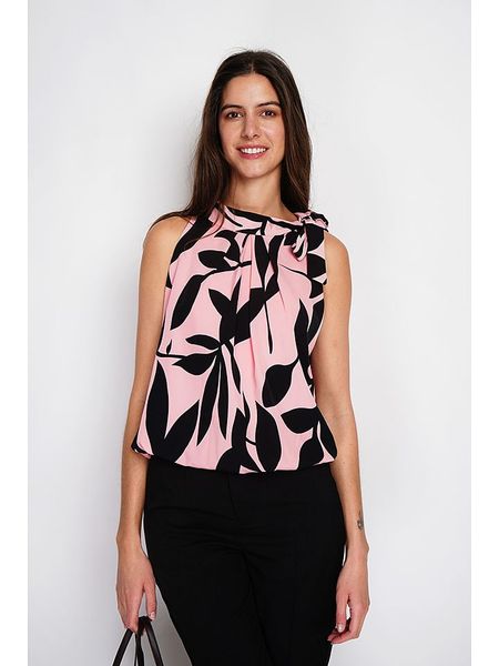William de Faye Top w kolorze jasnoróżowo-czarnym rozmiar: 38. Czarne topy William de Faye, bez wzorów, bez kołnierzyka, bez ramiączek. Za 92.21 zł.