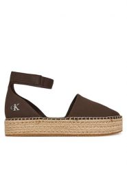 Calvin Klein Jeans Espadryle Flatform Espadrille Sling Mg YW0YW01735 Brązowy. Brązowe espadryle Calvin Klein Jeans, bez wzorów, z jeansu, bez obcasa, bez zapięcia. Za 229.99 zł.