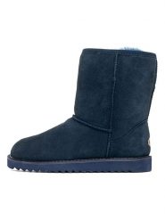 NICEBAY Skórzane botki "Stour waterproof" w kolorze granatowym rozmiar: 39. Niebieskie botki NICEBAY, bez wzorów, z materiału, bez obcasa, bez zapięcia. Za 281.76 zł.
