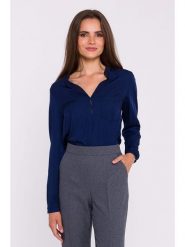 Stylove Bluzka w kolorze granatowym rozmiar: M. Niebieskie bluzki Stylove, m, bez wzorów, bez kołnierzyka, bez ramiączek. Za 154.43 zł.