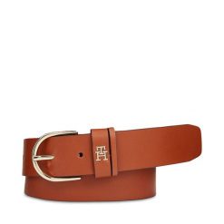 Pasek Damski Tommy Hilfiger. Brązowe paski TOMMY HILFIGER, bez wzorów. Za 289.99 zł.