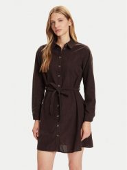 Vero Moda Sukienka koszulowa Elly 10334288 Brązowy Regular Fit. Brązowe sukienki Vero Moda, xs, bez wzorów, z syntetyku, bez kołnierzyka, bez ramiączek, koszulowe. Za 199.99 zł.