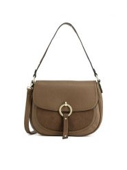 Lasocki Torba LSK-K-063-06 Khaki. Brązowe torebki klasyczne Lasocki, bez wzorów, z materiału, bez dodatków. Za 179.99 zł.