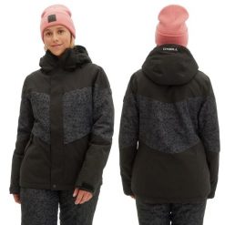 Kurtka zimowa na narty i snowboard damska O'Neill 10K. Czarne kurtki narciarskie O'Neill, bez wzorów, bez kaptura, narciarskie. Za 448.35 zł.