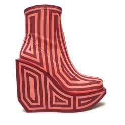 Botki United Nude. Czerwone botki United Nude, bez wzorów, bez obcasa, na koturnie, bez zapięcia. Za 1,749.00 zł.