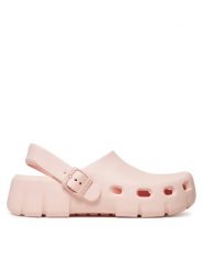 Birkenstock Klapki Birki Flow Eva 1029564 Różowy. Czerwone klapki Birkenstock, bez wzorów, z tworzywa sztucznego, bez obcasa. Za 249.99 zł.