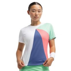 Damska koszulka techniczna do gry w padla z krótkim rękawem Padel Siroko Pesar. Bluzki SIROKO, bez wzorów, z tkaniny, sportowe, bez kołnierzyka, bez ramiączek. Za 105.00 zł.