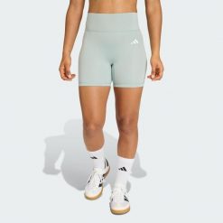 Krótkie legginsy Optime Essentials Workout. Zielone legginsy Adidas, bez wzorów, z podwyższonym stanem, krótkie. Za 179.00 zł.
