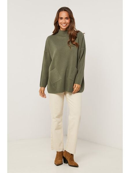 Soft Cashmere Sweter w kolorze khaki rozmiar: 34/36. Brązowe swetry Soft Cashmere, bez wzorów, z kaszmiru, bez ramiączek. Za 146.45 zł.