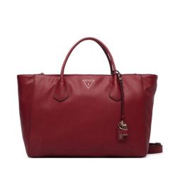 Torebka Guess. Czerwone shopper Guess, z aplikacjami, bez dodatków. Za 674.99 zł.