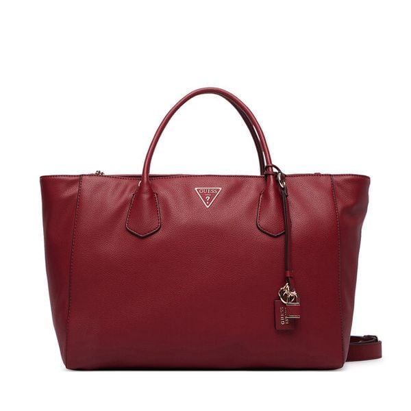 Torebka Guess. Czerwone shopper Guess, z aplikacjami, bez dodatków. Za 674.99 zł.