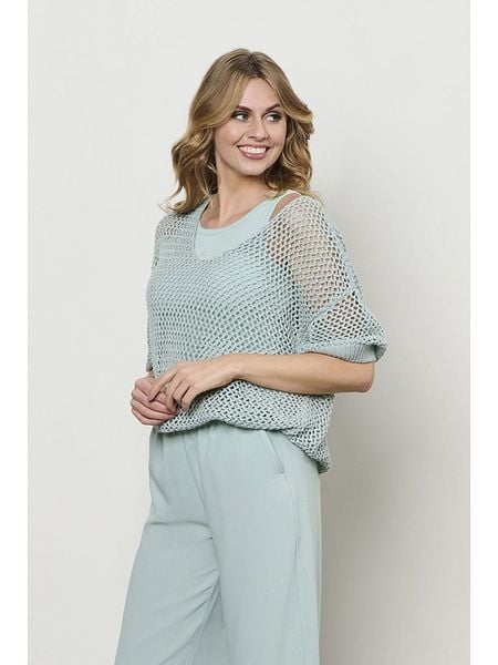 &Co Woman Sweter "Beki" w kolorze błękitnym rozmiar: L. Niebieskie swetry &Co Woman, l, bez wzorów, bez ramiączek. Za 118.28 zł.