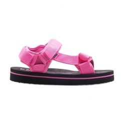 Sandały Lee Cooper LCW-24-05-2750L różowe. Czerwone sandały bez wzorów, z materiału, bez obcasa, bez zapięcia. Za 123.20 zł.