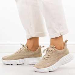 Beżowe sportowe buty damskie Filippo Dtn7868/26. Brązowe obuwie sportowe Filippo, na lato, z dresówki, bez zapięcia, trekkingowe. Za 119.00 zł.