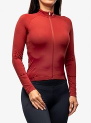 Bluza rowerowa damska POC W Ambient Thermal Jersey. Czerwone bluzy POC, na zimę, xs, bez wzorów, z elastanu, bez kaptura. Za 646.45 zł.