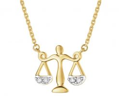 Naszyjnik z żółtego złota z diamentami - Waga - 0,02 ct - próba 375. Żółte naszyjniki Apart, z diamentem, złote. Za 1,529.00 zł.