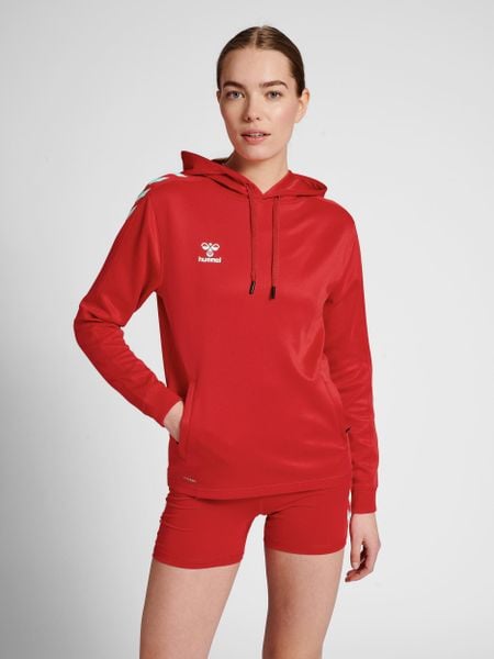 Damska bluza z kapturem Hummel hmlCORE XK poly. Czerwone bluzy Hummel, l, bez wzorów, z materiału, z kapturem. Za 172.25 zł.