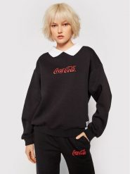 Local Heroes Bluza COCA-COLA Collar LHCCS008 Czarny Oversize. Czarne bluzy Local Heroes, xs, bez wzorów, z syntetyku, bez kaptura. Za 69.99 zł.
