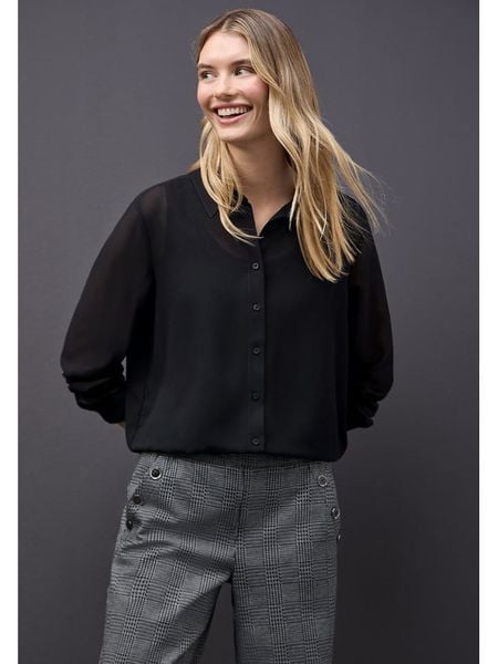 Street One Bluzka w kolorze czarnym rozmiar: 36. Czarne bluzki Street One, bez wzorów, street, bez kołnierzyka, bez ramiączek. Za 126.99 zł.