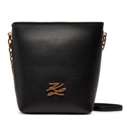 Torebka KARL LAGERFELD. Czarne listonoszki KARL LAGERFELD, bez wzorów, bez dodatków. Za 669.99 zł.