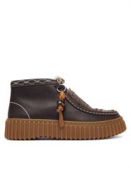 Clarks Trzewiki Torhill Moss 26327772 Brązowy. Brązowe botki Clarks, bez wzorów, ze skóry, bez obcasa, na płaskiej podeszwie, bez zapięcia. Za 519.99 zł.