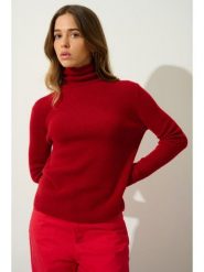 AUTHENTIC CASHMERE Kaszmirowy golf "Suzie" w kolorze czerwonym rozmiar: L. Czerwone golfy AUTHENTIC CASHMERE, l, bez wzorów, z kaszmiru, bez ramiączek. Za 500.99 zł.
