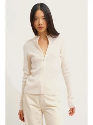 AUTHENTIC CASHMERE Kaszmirowy kardigan "Alberte" w kolorze kremowym rozmiar: XXL. Brązowe kardigany AUTHENTIC CASHMERE, xxl, bez wzorów, z kaszmiru. Za 434.99 zł.