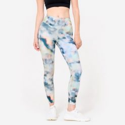 Legginsy fitness damskie Domyos. Legginsy DOMYOS, l, bez wzorów, z elastanu, z podwyższonym stanem. Za 99.99 zł.
