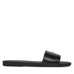 Klapki Calvin Klein Jeans. Czarne klapki Calvin Klein Jeans, bez wzorów, z jeansu, bez obcasa. Za 209.99 zł.