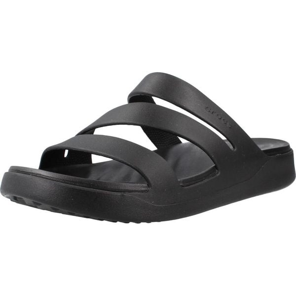 Sandały CROCS 209587C Czarny. Czarne sandały Crocs, bez wzorów, z materiału, bez obcasa, bez zapięcia. Za 199.99 zł.