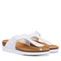 Japonki Scholl. Białe klapki Scholl, bez wzorów, bez obcasa. Za 269.99 zł.