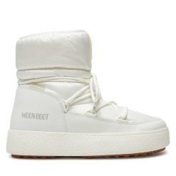Śniegowce Moon Boot. Białe trapery i śniegowce Moon Boot, z nylonu. Za 899.99 zł.