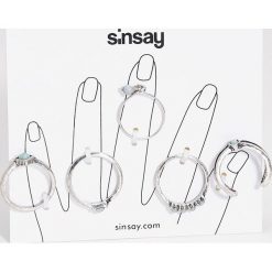 Pierścionki - Jasny szary. Pierścionki Sinsay. Za 10.00 zł.
