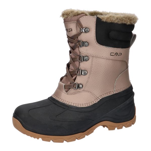 Śniegowce damskie CMP ATKA. Brązowe trapery i śniegowce CMP, z futra, przed kolano. Za 359.99 zł.