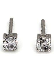 Vittoria Jewels Złote kolczyki-wkrętki z diamentami rozmiar: onesize. Szare kolczyki Vittoria Jewels, z diamentem, złote. Za 1,478.99 zł.