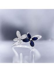 CARATELLI Złoty pierścionek "Héméra" z diamentami rozmiar: 50. Niebieskie pierścionki CARATELLI, z diamentem, złote. Za 1,196.99 zł.