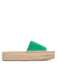 Calvin Klein Espadryle Ebeth HW0HW02894 Zielony. Zielone espadryle Calvin Klein, bez wzorów, z materiału, bez obcasa, bez zapięcia. Za 409.99 zł.