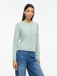 Vila Kardigan "Vimalu" w kolorze zielonym rozmiar: M. Zielone kardigany Vila, m, bez wzorów, z materiału. Za 88.02 zł.