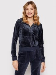 Juicy Couture Bluza Robertson JCAP176 Granatowy Slim Fit. Niebieskie bluzy Juicy Couture, xl, bez wzorów, z syntetyku, bez kaptura. Za 449.99 zł.