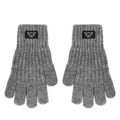 Rękawiczki Kappa. Szare rękawiczki Kappa, bez wzorów, z dzianiny. Za 39.99 zł.