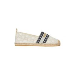 Espadryle z płótna z wstawką dla kobiet Superdry. Brązowe espadryle Superdry, bez wzorów, z koronki, bez obcasa, bez zapięcia. Za 290.40 zł.