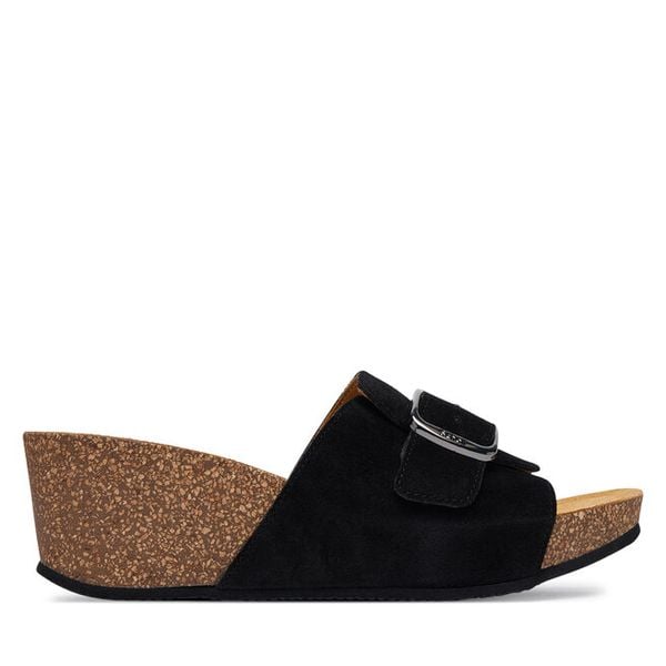 Klapki Scholl. Czarne klapki Scholl, bez wzorów, bez obcasa. Za 429.99 zł.