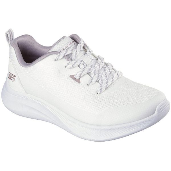Buty sportowe damskie Skechers Bobs Mode Flex. Białe obuwie sportowe Skechers, z materiału, trekkingowe. Za 390.00 zł.