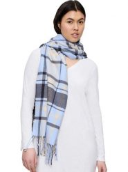 Triumph Szal w kolorze błękitno-granatowym rozmiar: 36-42. Niebieskie szaliki Triumph, bez wzorów, z materiału. Za 91.34 zł.